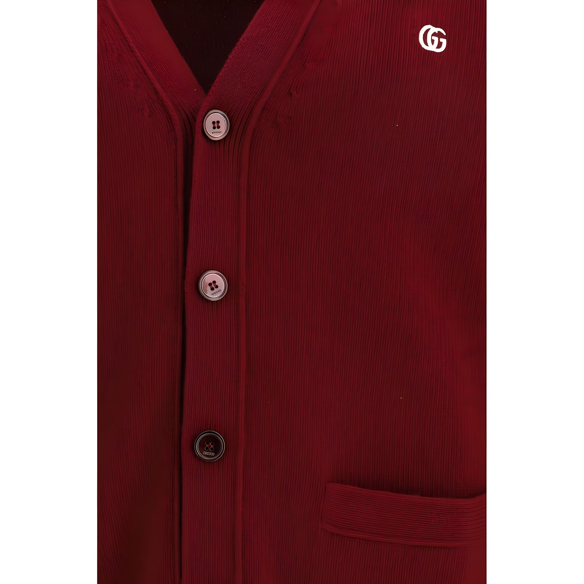 Gucci Bordeaux Wool Cardigan