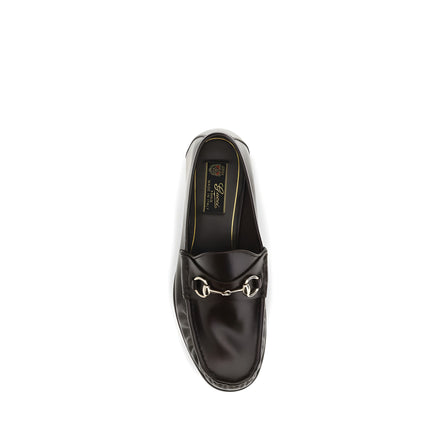 Gucci Brown Calf Leather Slip-On Loafers