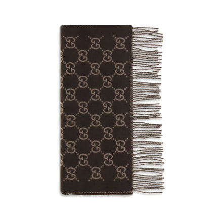 Gucci Brown Cashmere Scarf