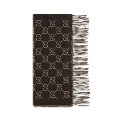 Gucci Brown Cashmere Scarf