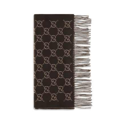Gucci Brown Cashmere Scarf
