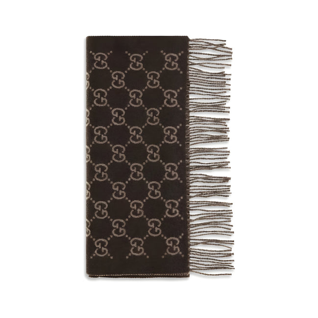 Gucci Brown Cashmere Scarf