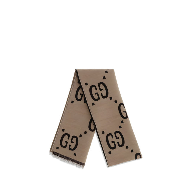 Gucci Brown Silk Scarf