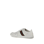 Gucci White Calf Leather Athletic Sneakers