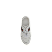 Gucci White Calf Leather Athletic Sneakers