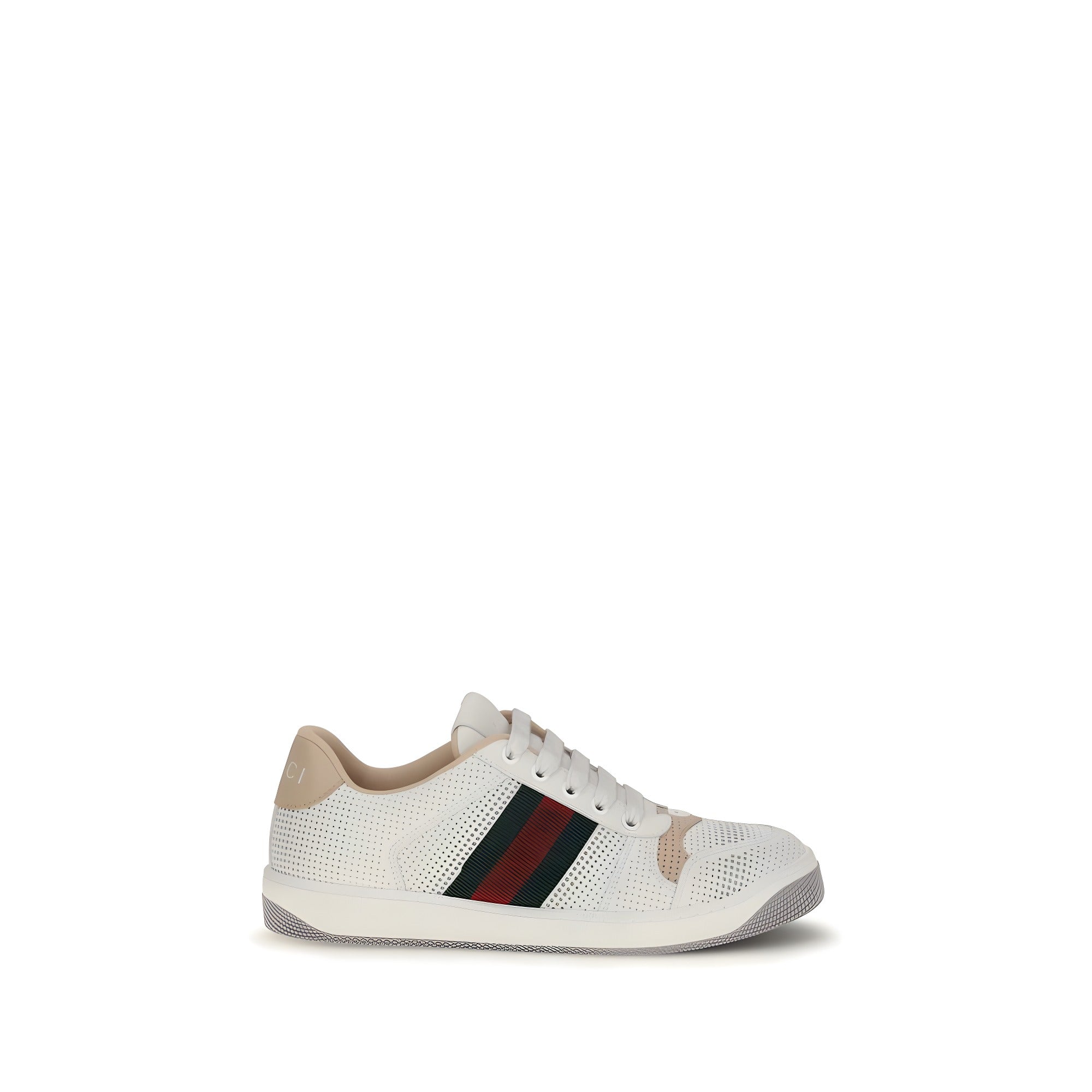 Gucci White Leather Athletic Sneakers