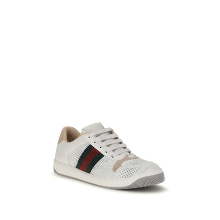 Gucci White Leather Athletic Sneakers