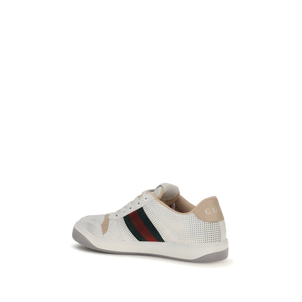 Gucci White Leather Athletic Sneakers