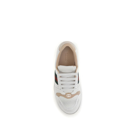 Gucci White Leather Athletic Sneakers
