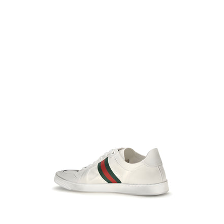Gucci White Leather Low Top Sneakers