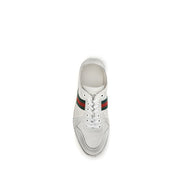 Gucci White Leather Low Top Sneakers