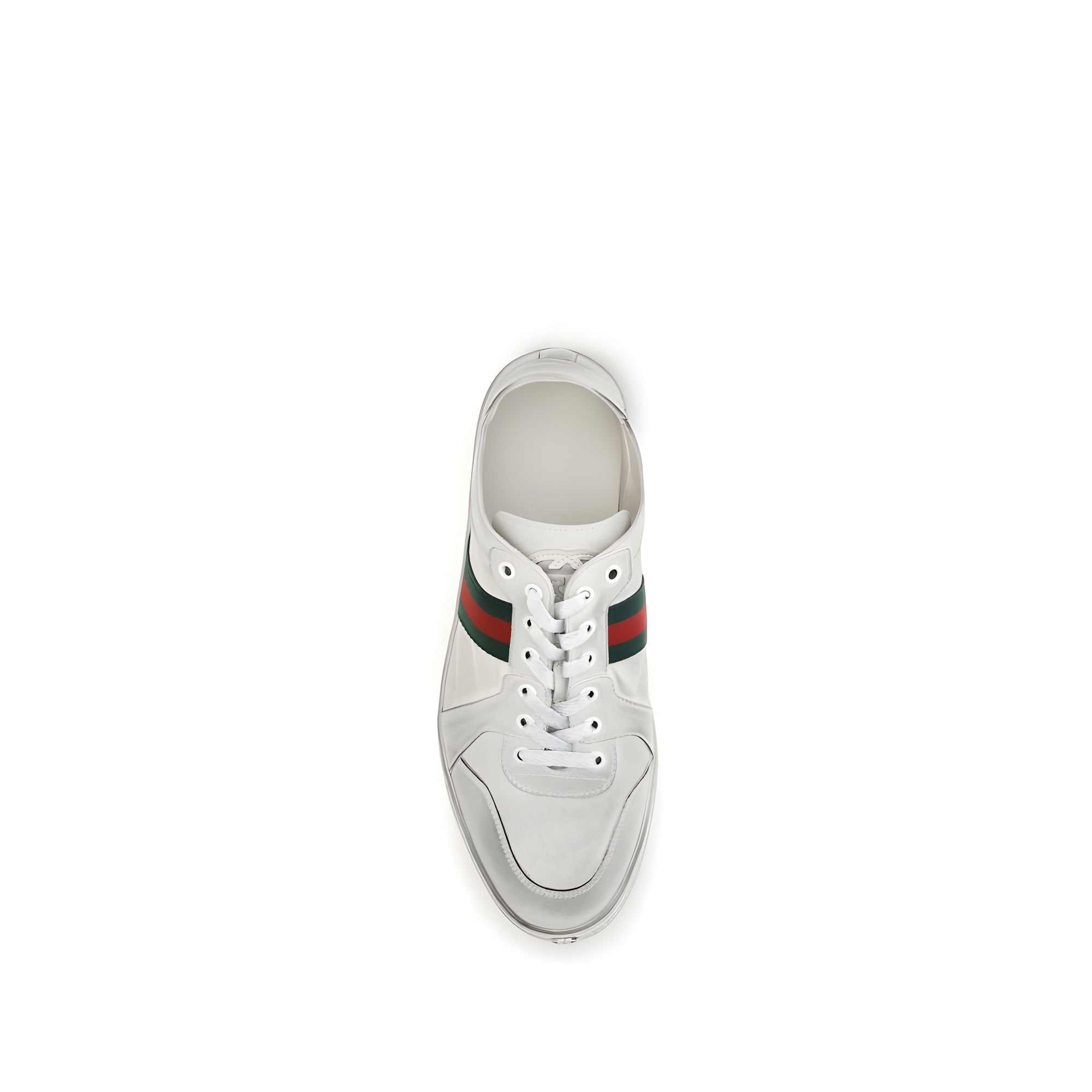 Gucci White Leather Low Top Sneakers