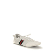 Gucci White Calf Leather Low Top Sneakers