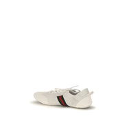 Gucci White Calf Leather Low Top Sneakers