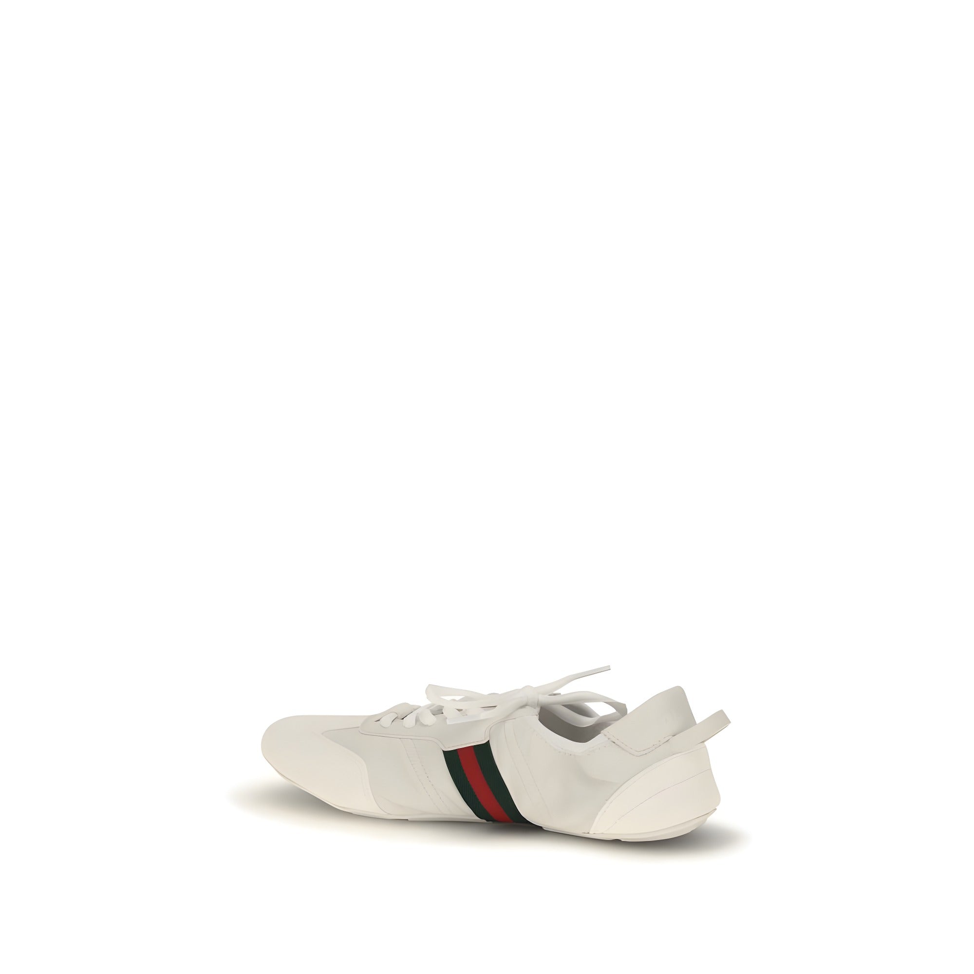 Gucci White Calf Leather Low Top Sneakers