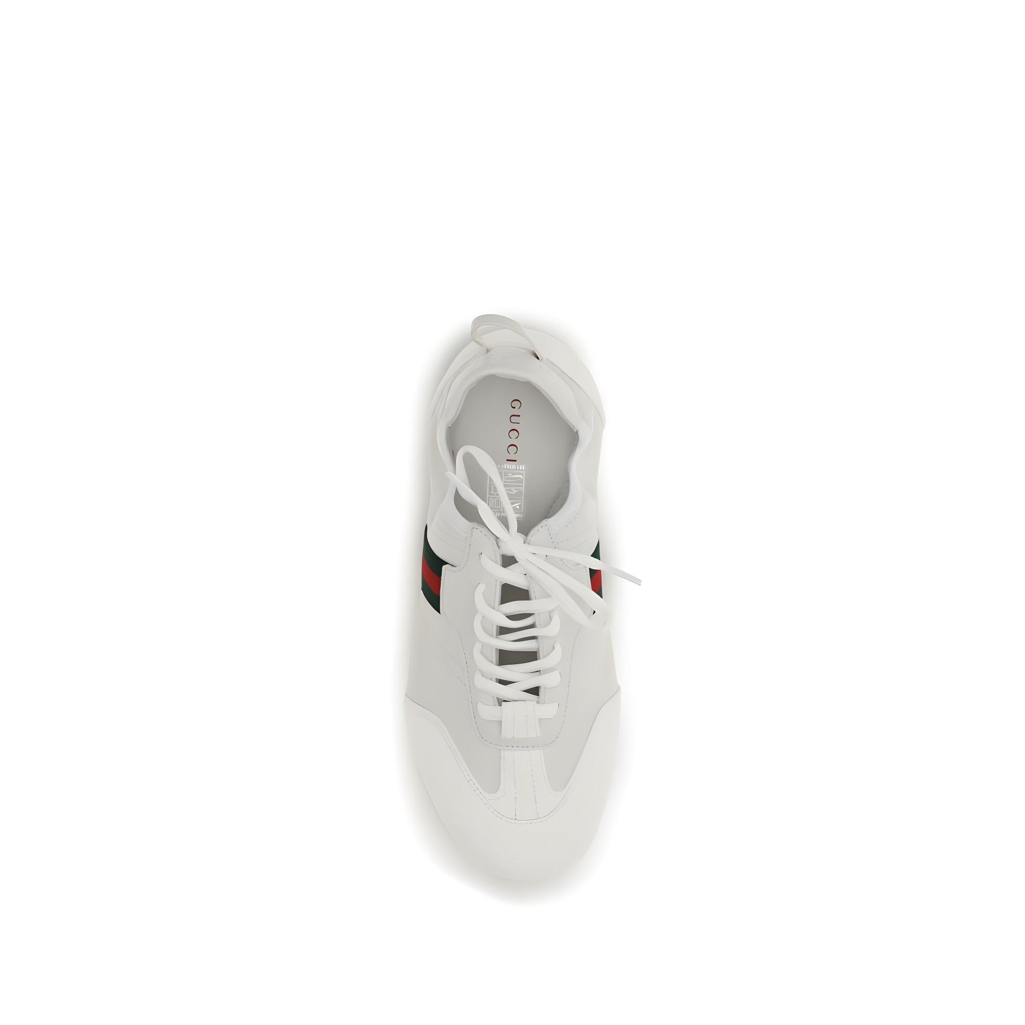 Gucci White Calf Leather Low Top Sneakers