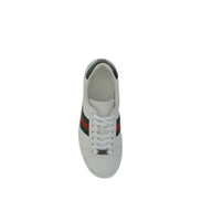 Gucci White Calf Leather Low Top Sneakers