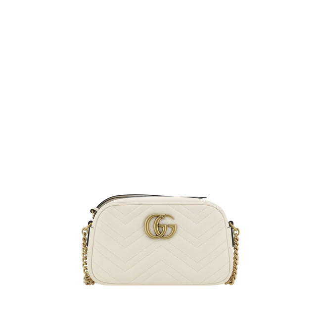 Gucci White Calf Leather Shoulder Bag