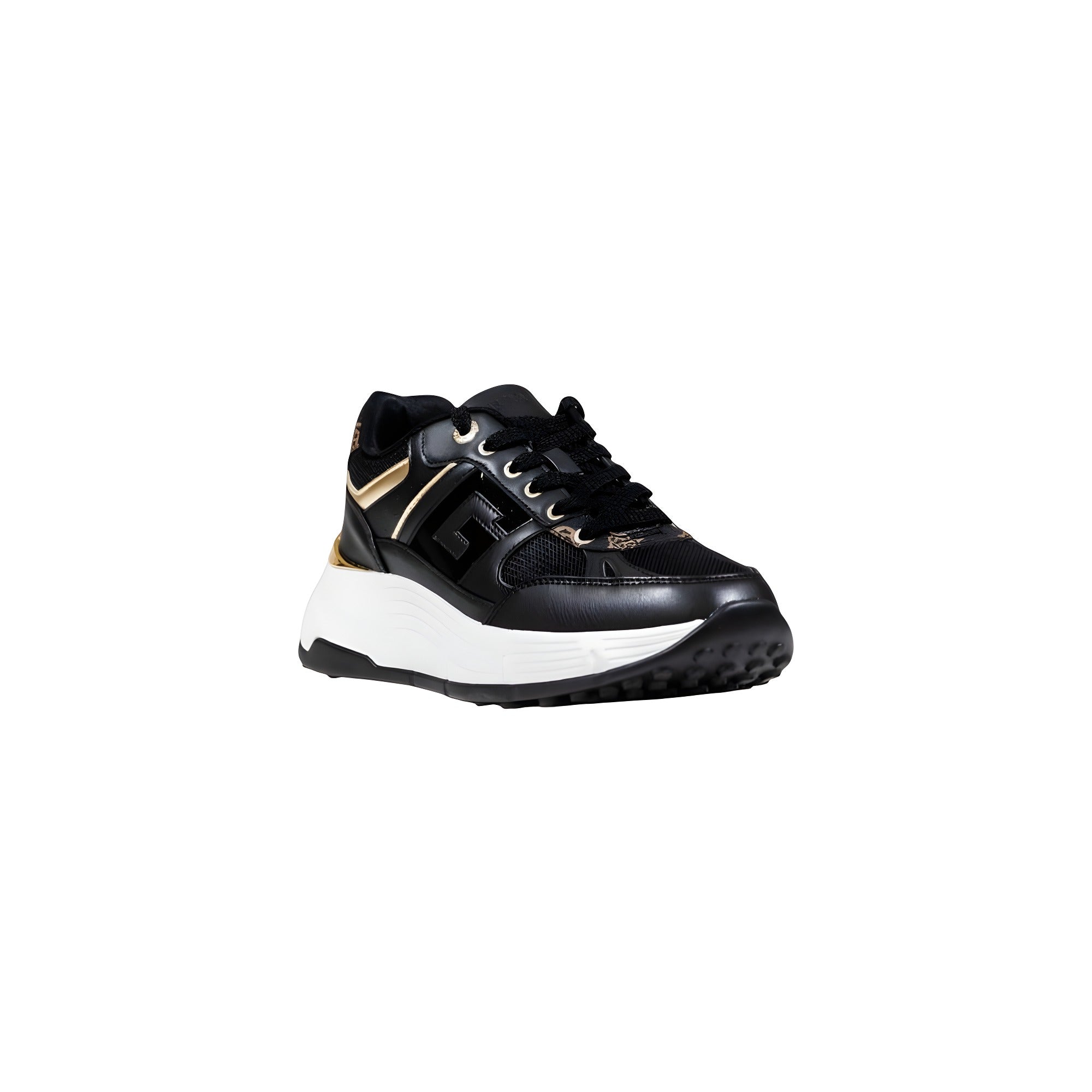Guess Black Polyurethane Chunky Sneakers