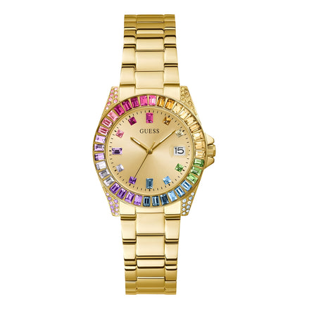 Guess Gold Stainless Steel Dress Watch