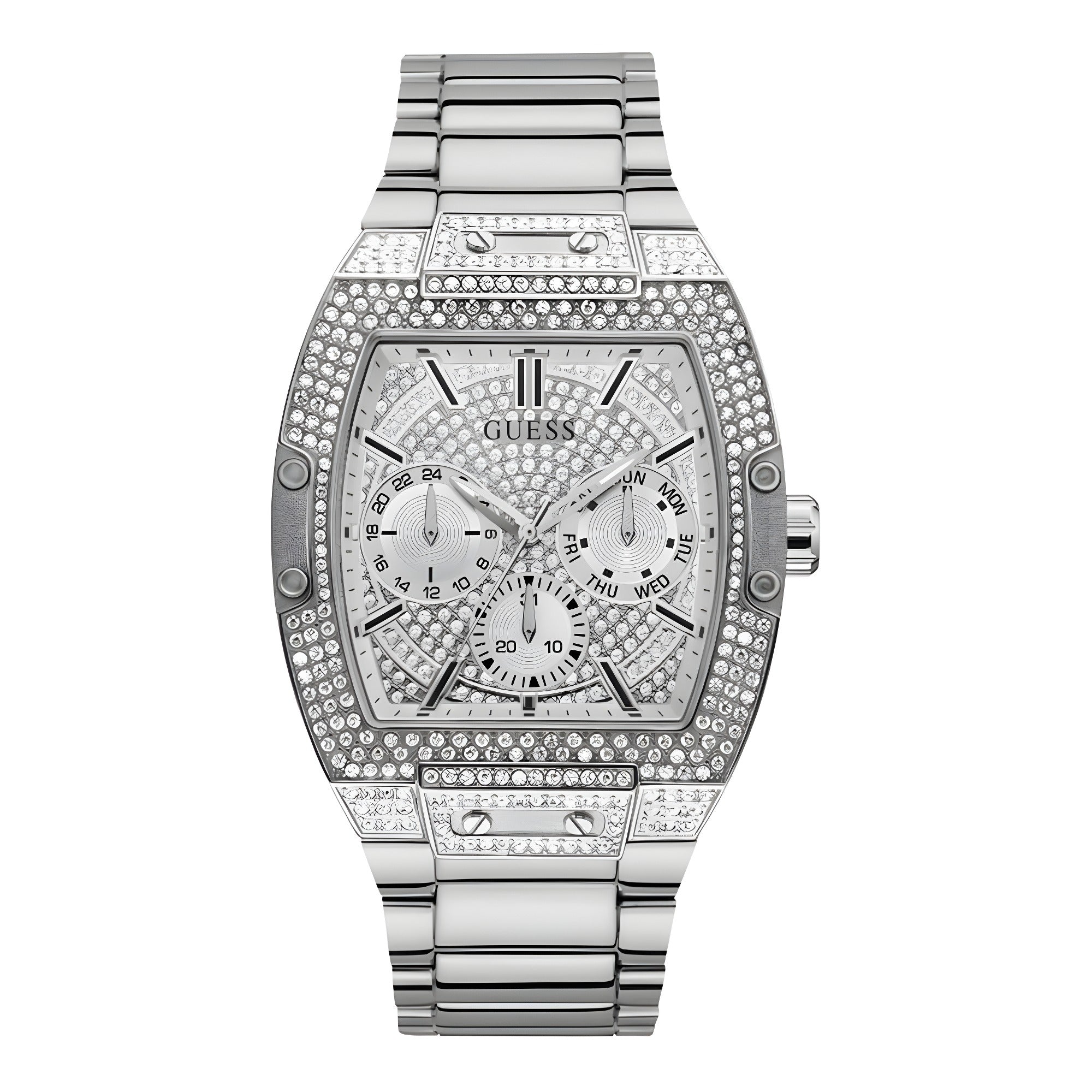 Guess Gray Stainless Steel Dress Watch