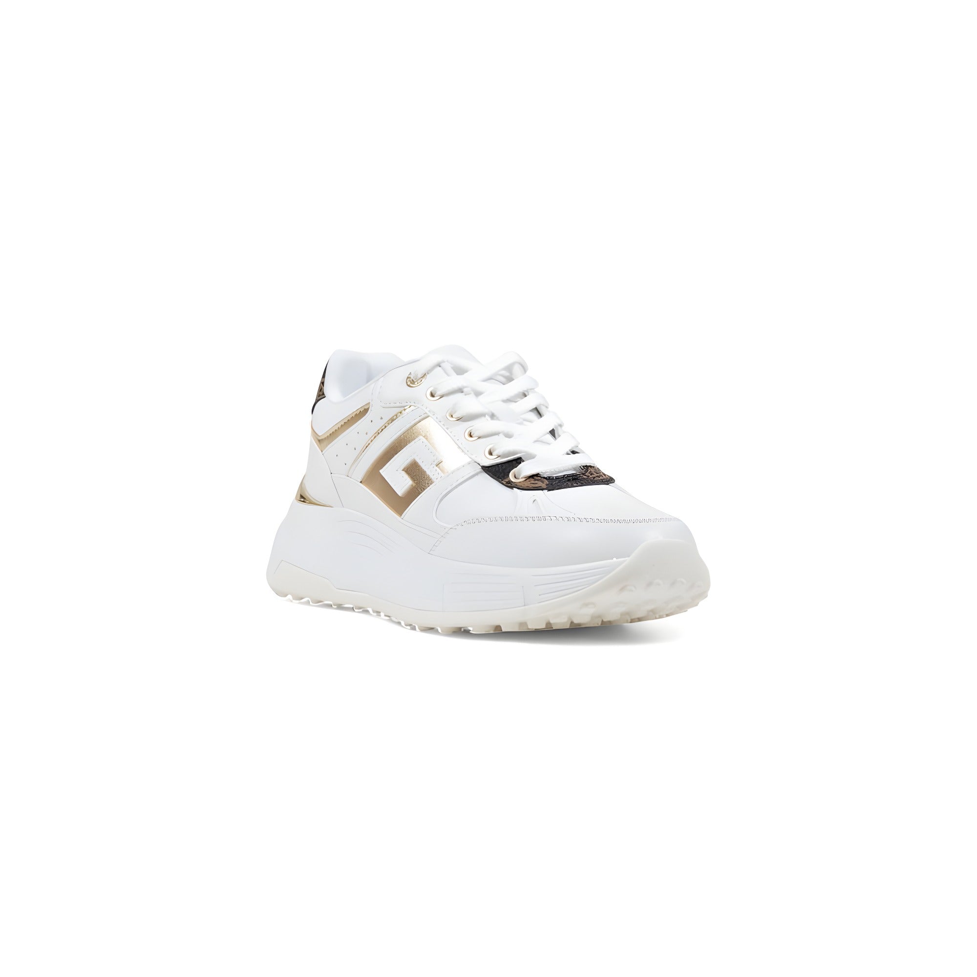 Guess White Polyurethane Chunky Sneakers
