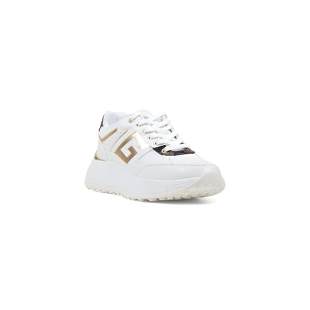 Guess White Polyurethane Chunky Sneakers