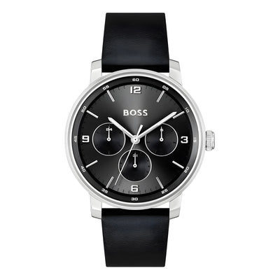 Hugo Boss Black Leather Dress Watch
