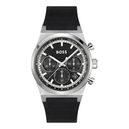 Hugo Boss Gray Leather Dress Watch