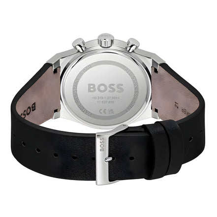 Hugo Boss Gray Leather Dress Watch