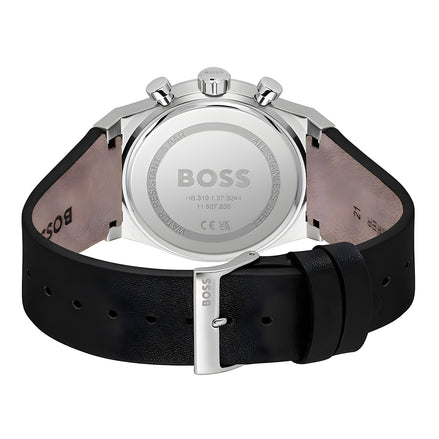 Hugo Boss Gray Leather Dress Watch