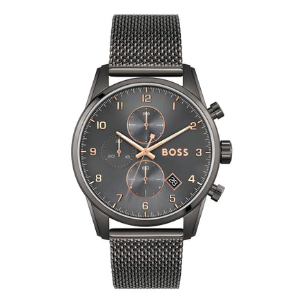 Hugo Boss Gray Stainless Steel Dress Watch