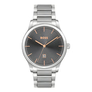 Hugo Boss Gray Stainless Steel Dress Watch