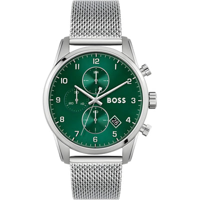 Hugo Boss Silver Stainless Steel Dress Watch