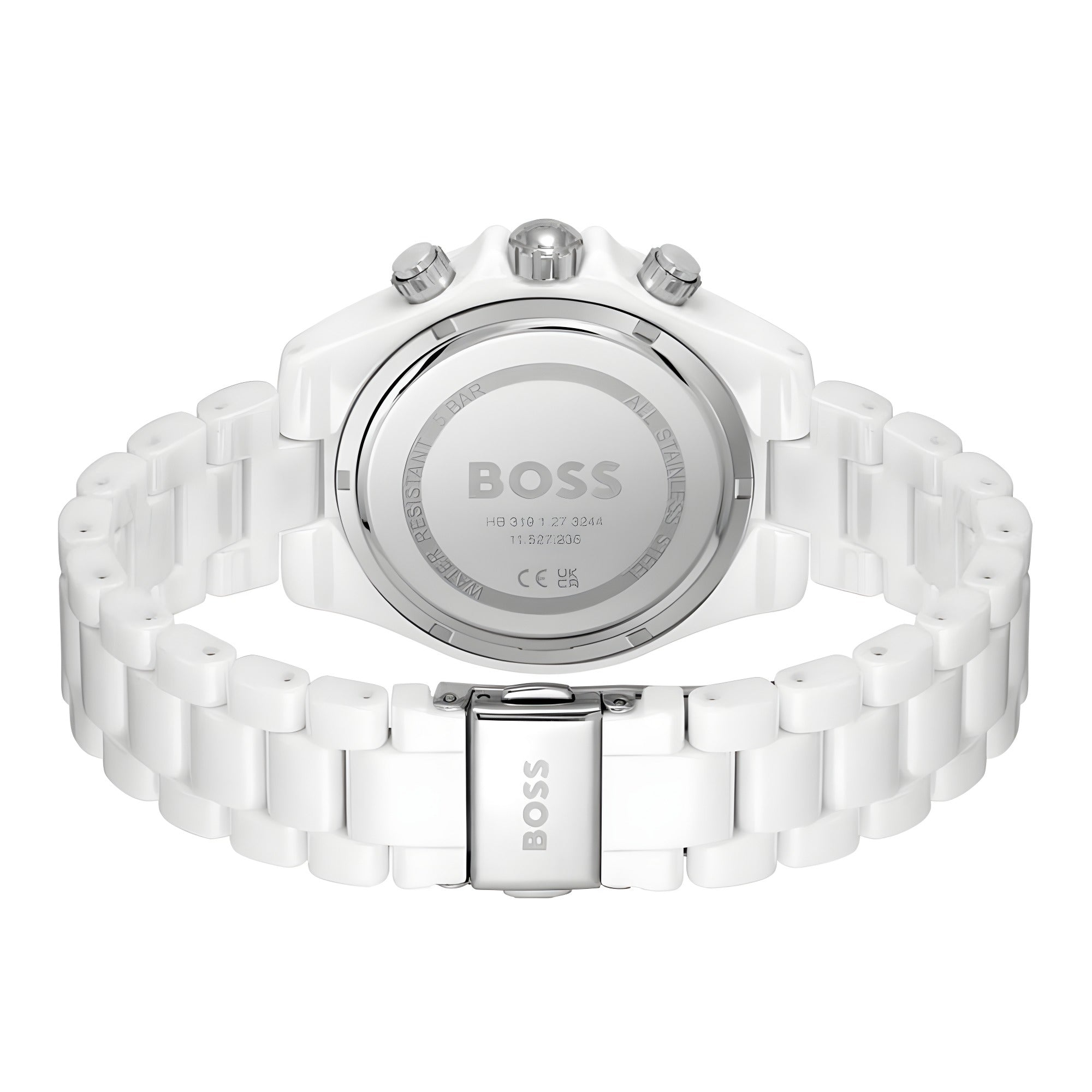 Hugo Boss White Ceramic Dress Watch