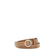Jacquemus Beige Leather Thin Belt