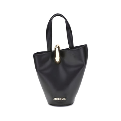 Jacquemus Black Calf Leather Bucket Bag