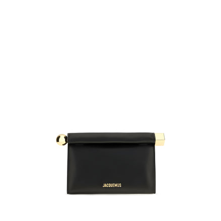 Jacquemus Black Lambskin Clutch Bag