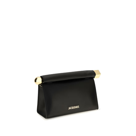 Jacquemus Black Lambskin Clutch Bag