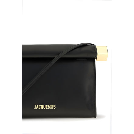 Jacquemus Black Lambskin Clutch Bag