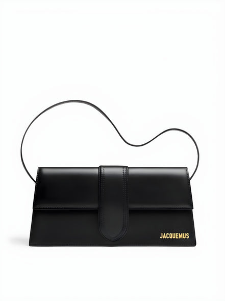 Jacquemus Black  leather Le Bambino Long bag
