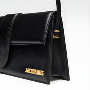 Jacquemus Black  leather Le Bambino Long bag