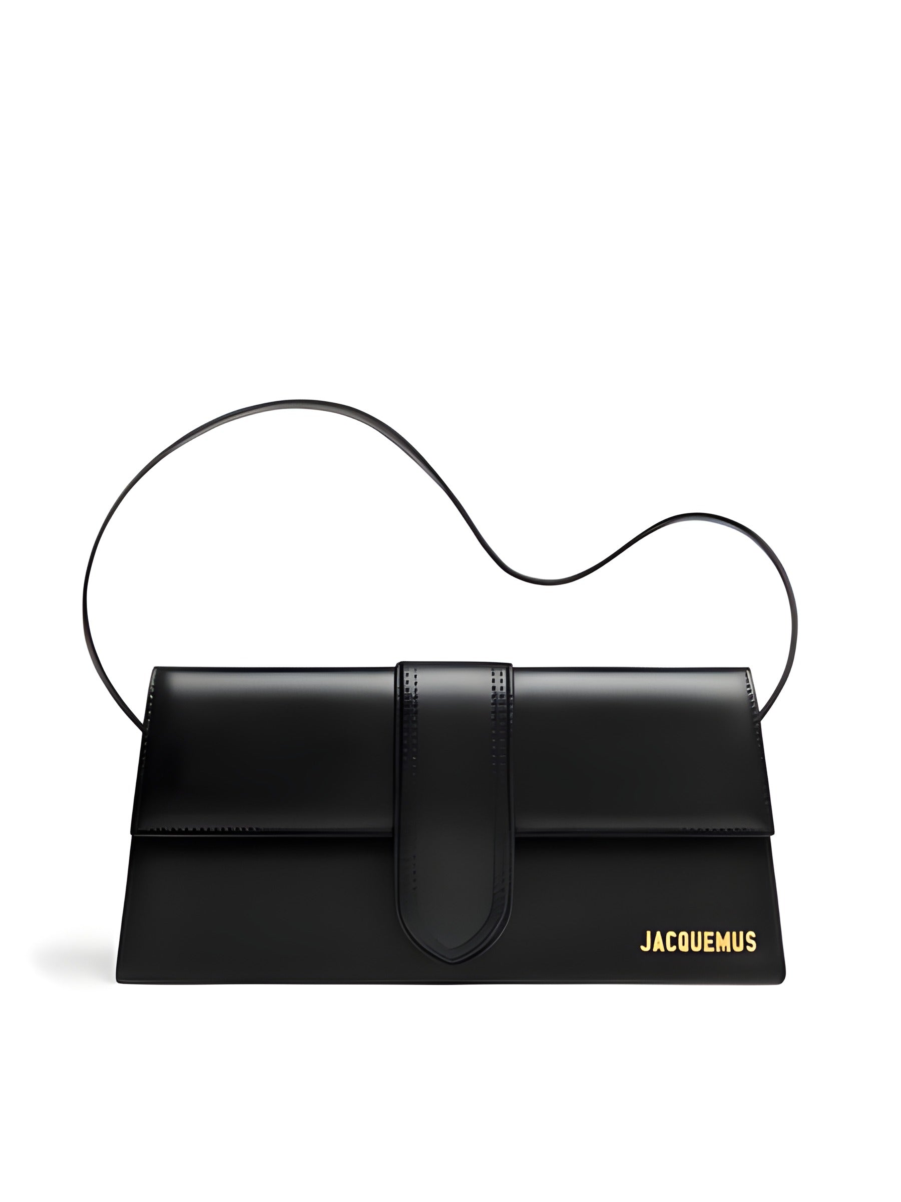 Jacquemus Black  leather Le Bambino Long bag
