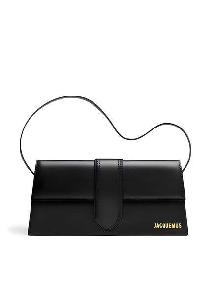 Jacquemus Black  leather Le Bambino Long bag