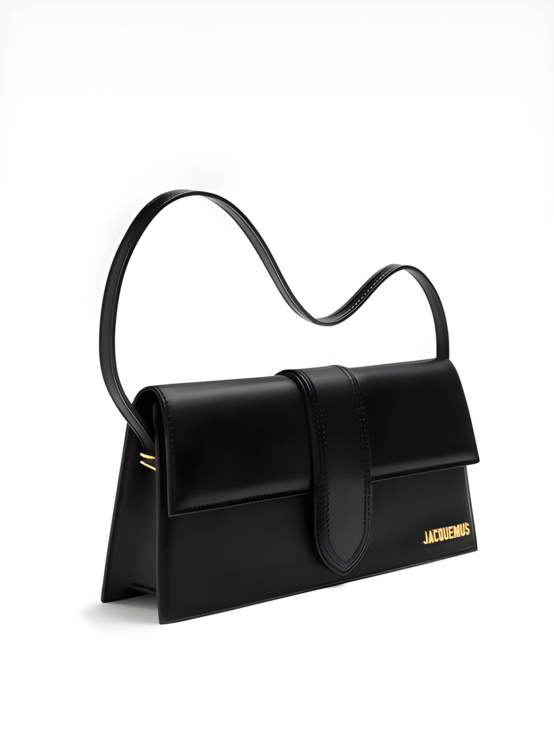Jacquemus Black  leather Le Bambino Long bag