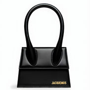 Jacquemus Black  leather Le Chiquito moyen bag