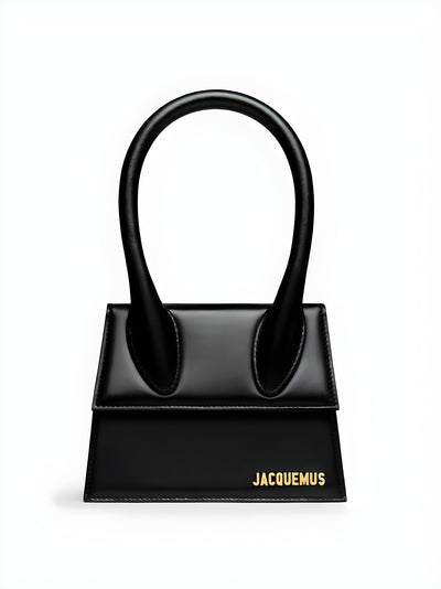 Jacquemus Black  leather Le Chiquito moyen bag