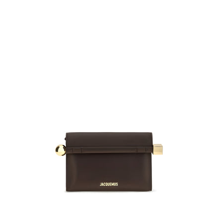 Jacquemus Brown Lambskin Clutch Bag