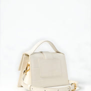 Jacquemus Ivory Cocco Le Grand Bambino Handbag