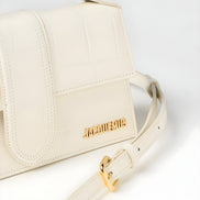 Jacquemus Ivory Cocco Le Grand Bambino Handbag